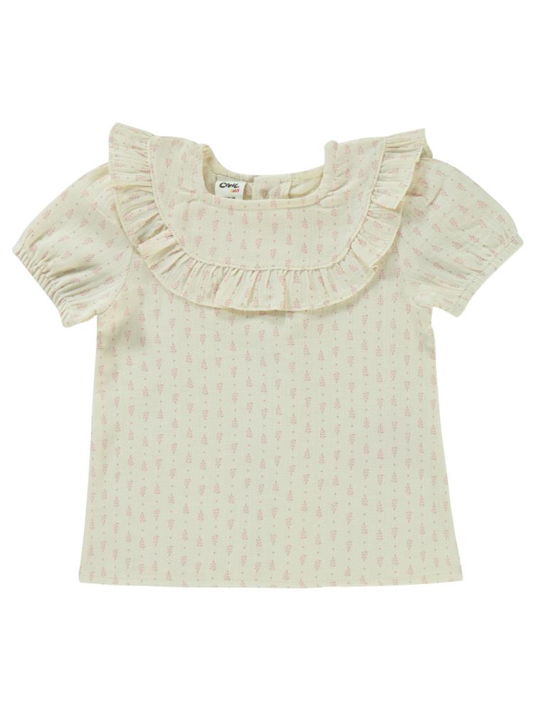 Civil Baby Çıtır Desen Empirme 6-18 Ay Takım - Ekru