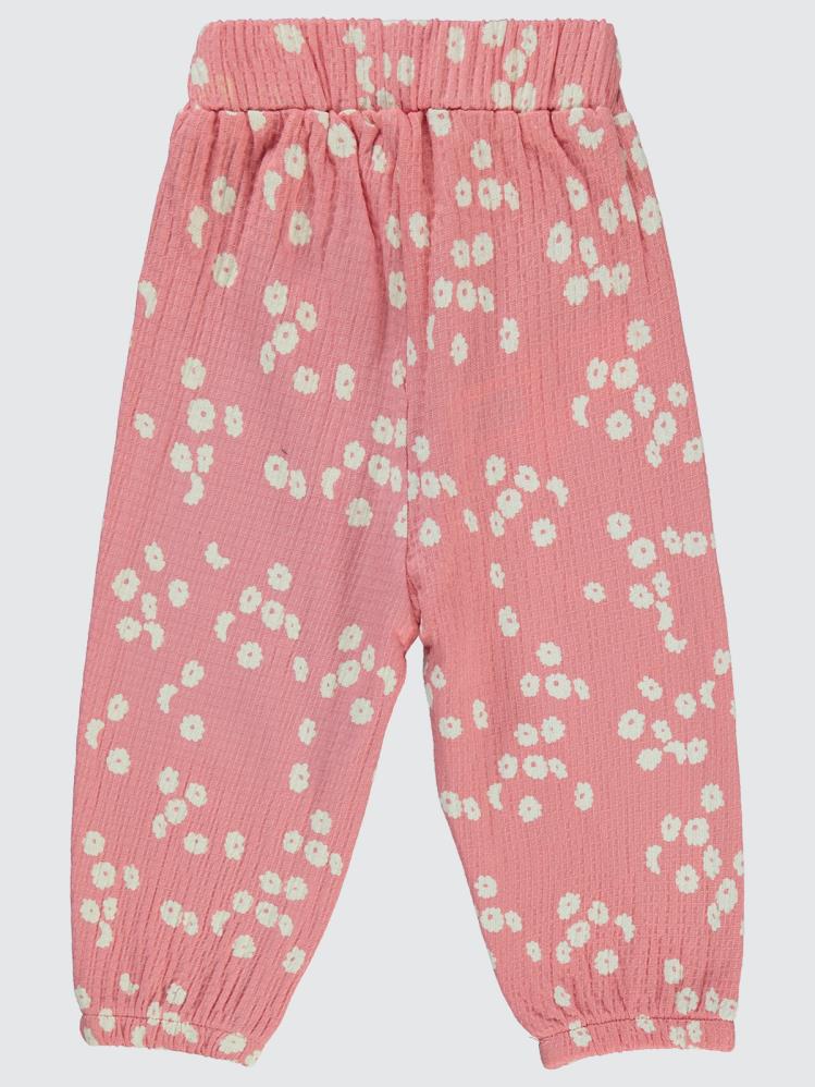 Civil Baby Çiçek Desenli 6-18 Ay Pantolon - Pembe