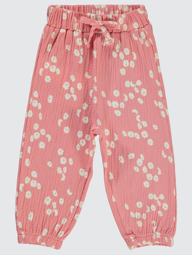 Civil Baby Çiçek Desenli 6-18 Ay Pantolon - Pembe