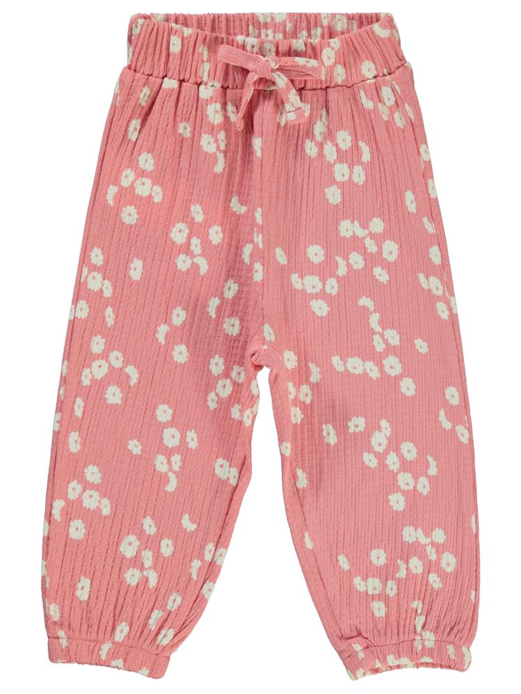 Civil Baby Çiçek Desenli 6-18 Ay Pantolon - Pembe