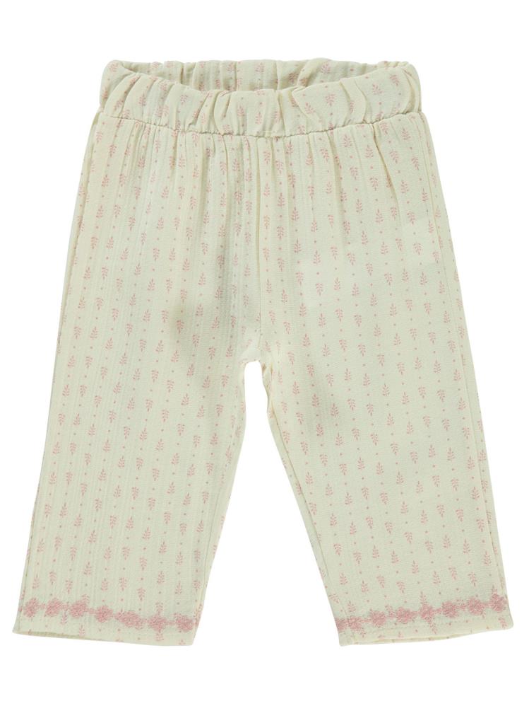 Civil Baby Çıtır Desen Empirme 6-18 Ay Pantolon - Ekru