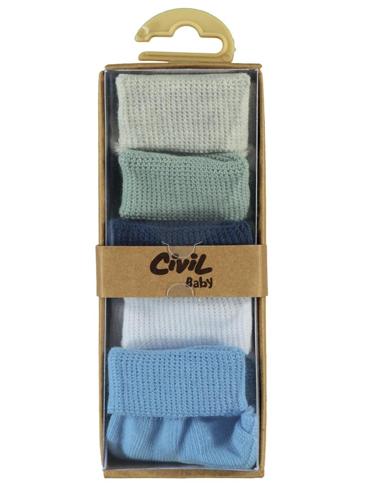 Civil Baby Erkek Bebek 5'li Çorap Set 6-12 Ay