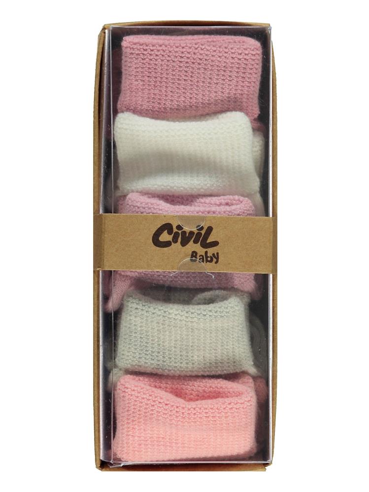 Civil Baby Basic 5'li Kutulu 6-12 Ay Bebek Kız Çorap Set