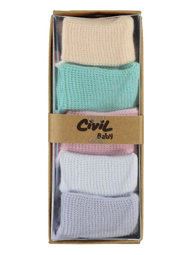 Civil Baby Kız Bebek 5'li Çorap Set 6-12 Ay