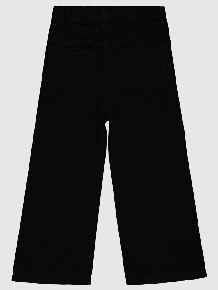 Civil Girls Taş Baskılı 10-13 Yaş Pantolon - Siyah