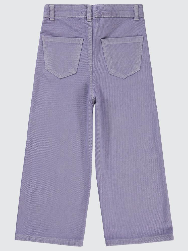 Civil Girls Çiçek Nakışlı 6-9 Yaş Pantolon - Lila