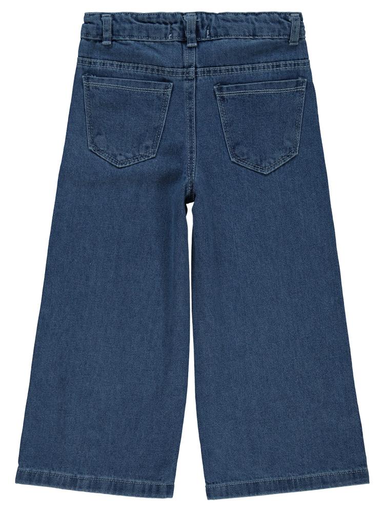 Civil Girls Çiçek Baskılı 10-13 Yaş Pantolon - Mavi