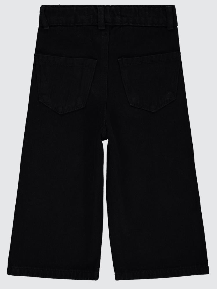Civil Girls Çiçek Nakışlı 2-5 Yaş Pantolon - Siyah