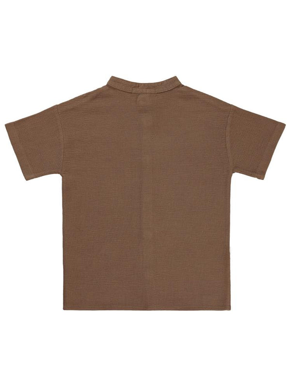 Civil Boys Yaprak Desenli 6-9 Yaş Gömlek - Kahverengi