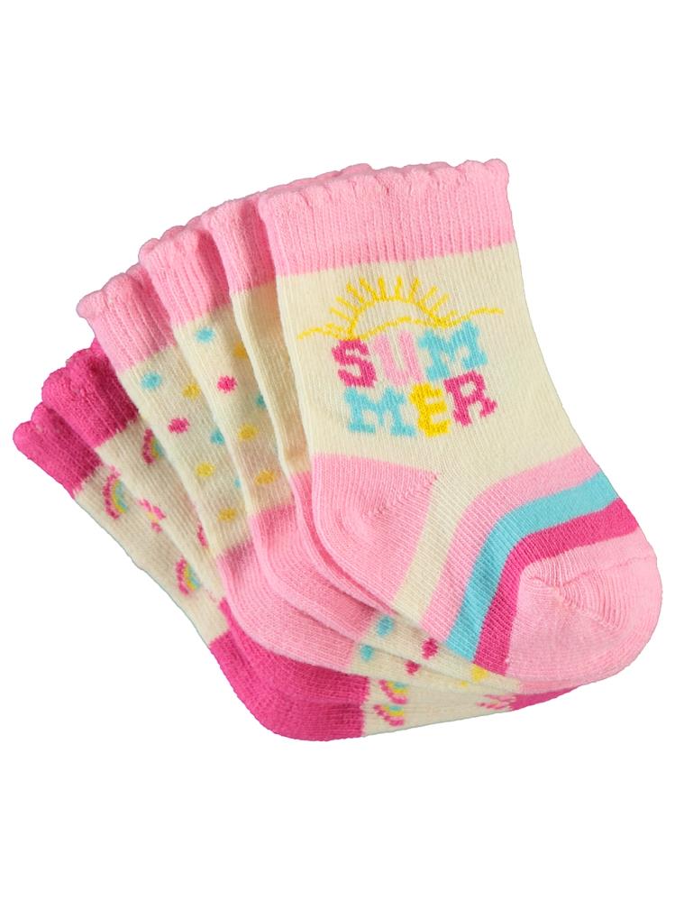 Civil Baby Kız Bebek 3'lü Çorap Set 6-18 Ay