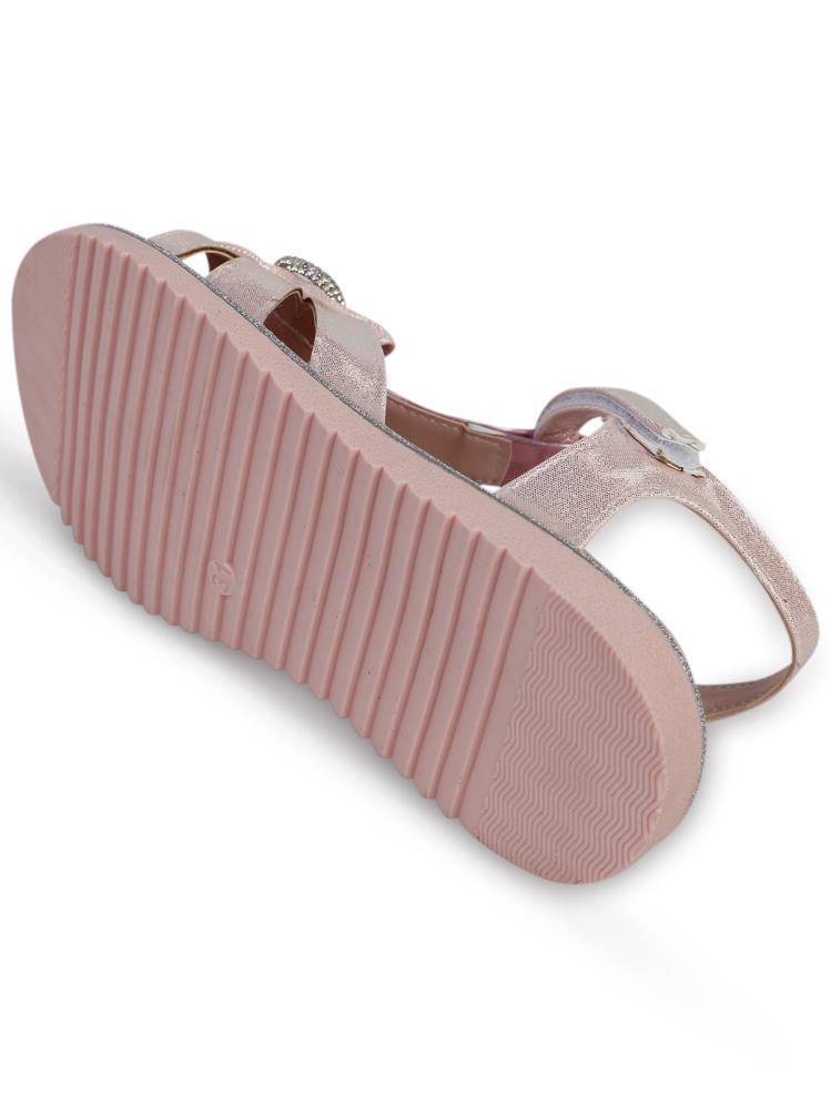 Civil Girls Fiyonklu 31-35 Numara Sandalet - Pudra