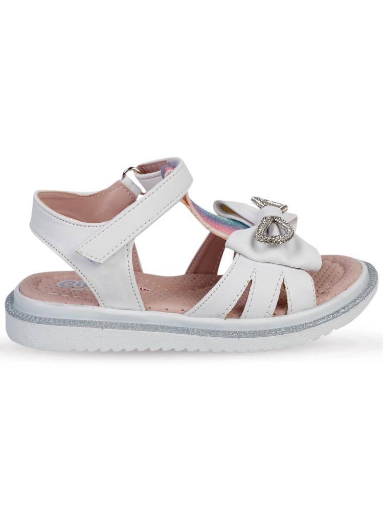 Civil Girls Fiyonklu 26-30 Numara Sandalet - Beyaz