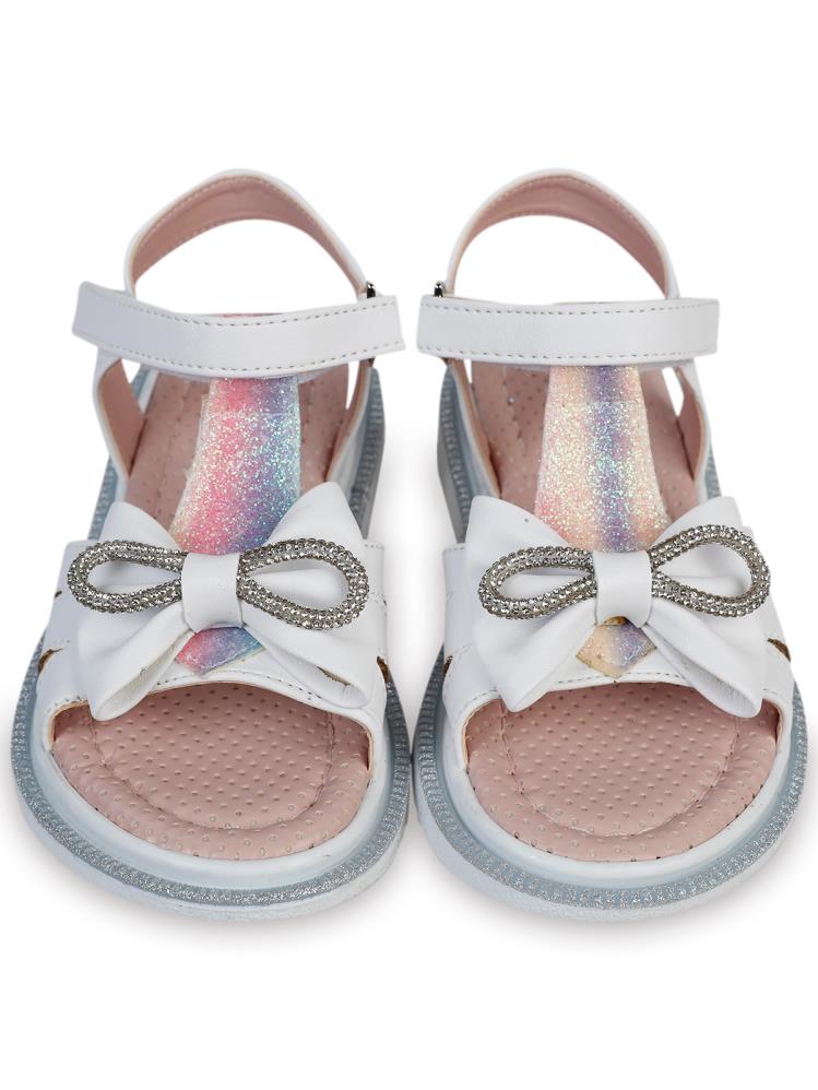 Civil Girls Fiyonklu 26-30 Numara Sandalet - Beyaz