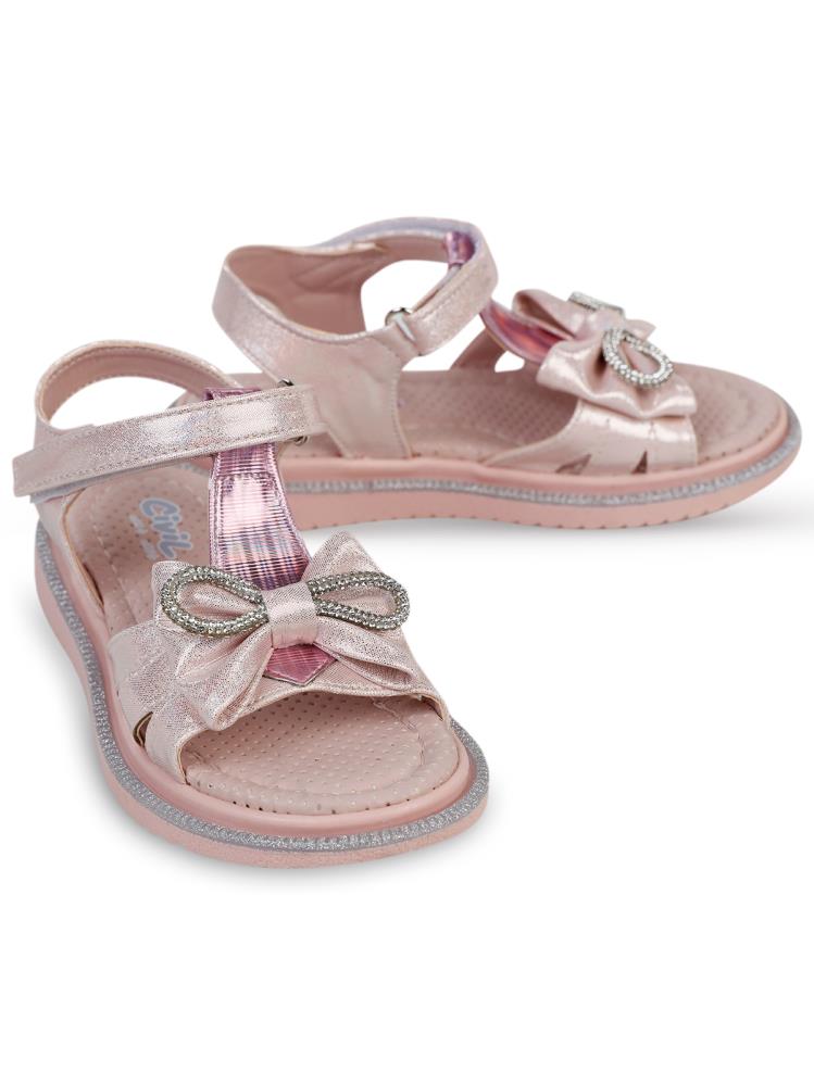 Civil Girls Fiyonklu 26-30 Numara Sandalet - Pudra