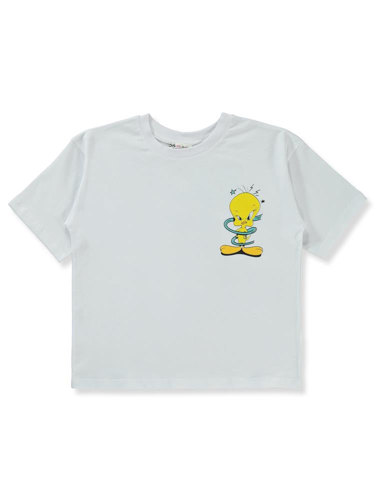 Tweety 10-13 Yaş Tişört - Beyaz