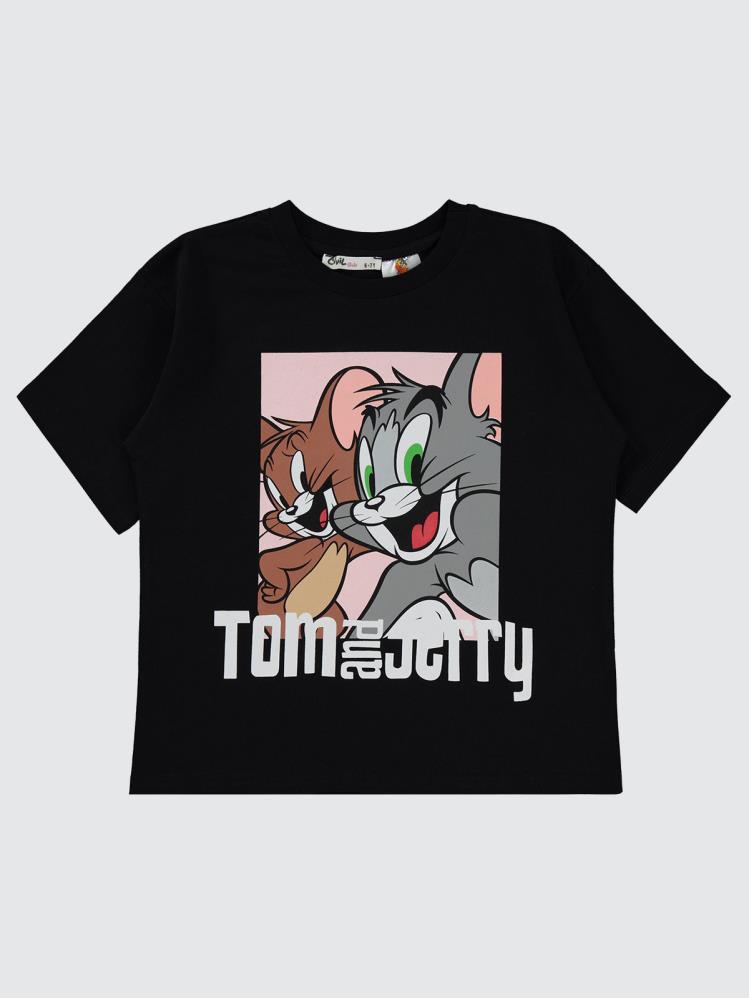 Tom And Jerry 6-9 Yaş Tişört - Siyah