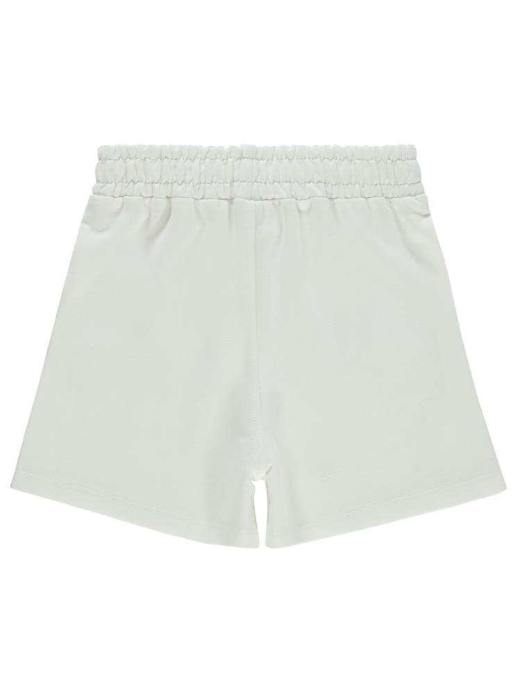 Civil Girls Düğme Detaylı 6-9 Yaş Şort - Ekru