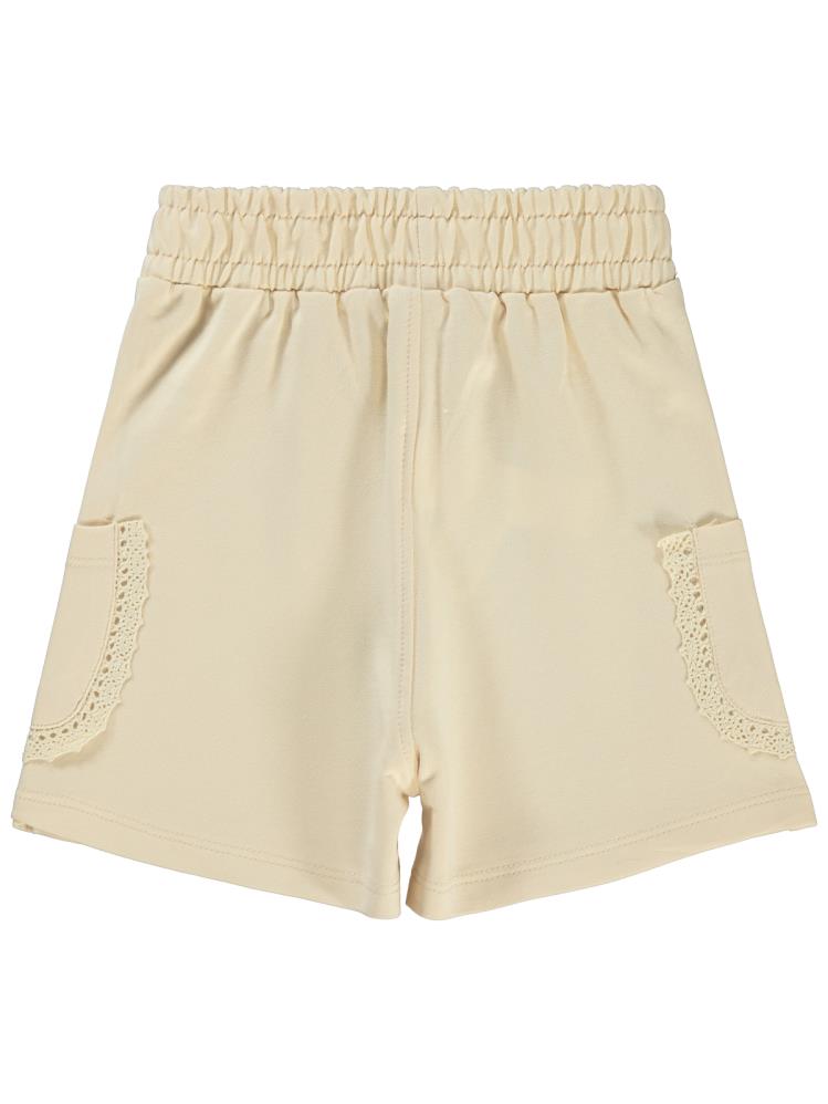 Civil Girls Güpür Detaylı 6-9 Yaş Şort - Bej