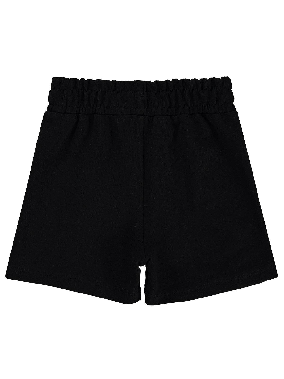 Civil Girls Düğme Detaylı 2-5 Yaş Şort - Siyah