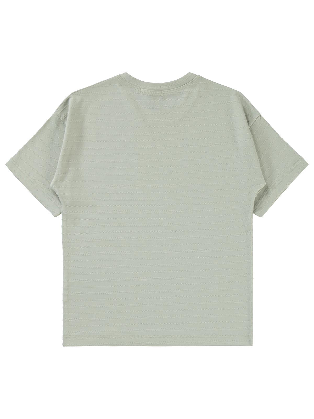 Civil Boys Kendinden Desenli 10-13 Yaş Tişört - Gri