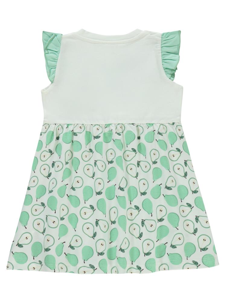 Civil Girls Meyveler Baskılı 2-5 Yaş Elbise - Yeşil