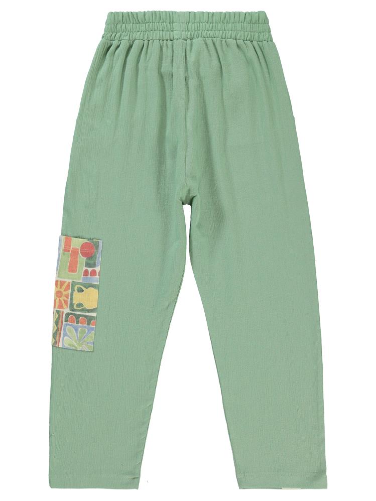 Civil Boys Desenli Cepli 6-9 Yaş Pantolon - Yeşil