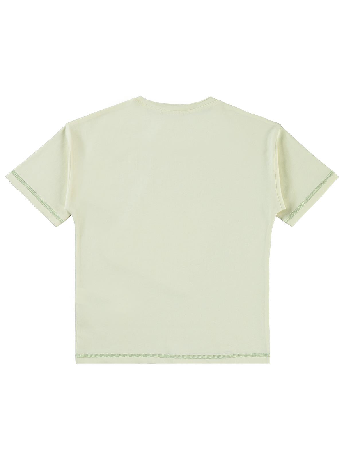 Civil Boys Desenli Cepli 6-9 Yaş Tişört - Ekru