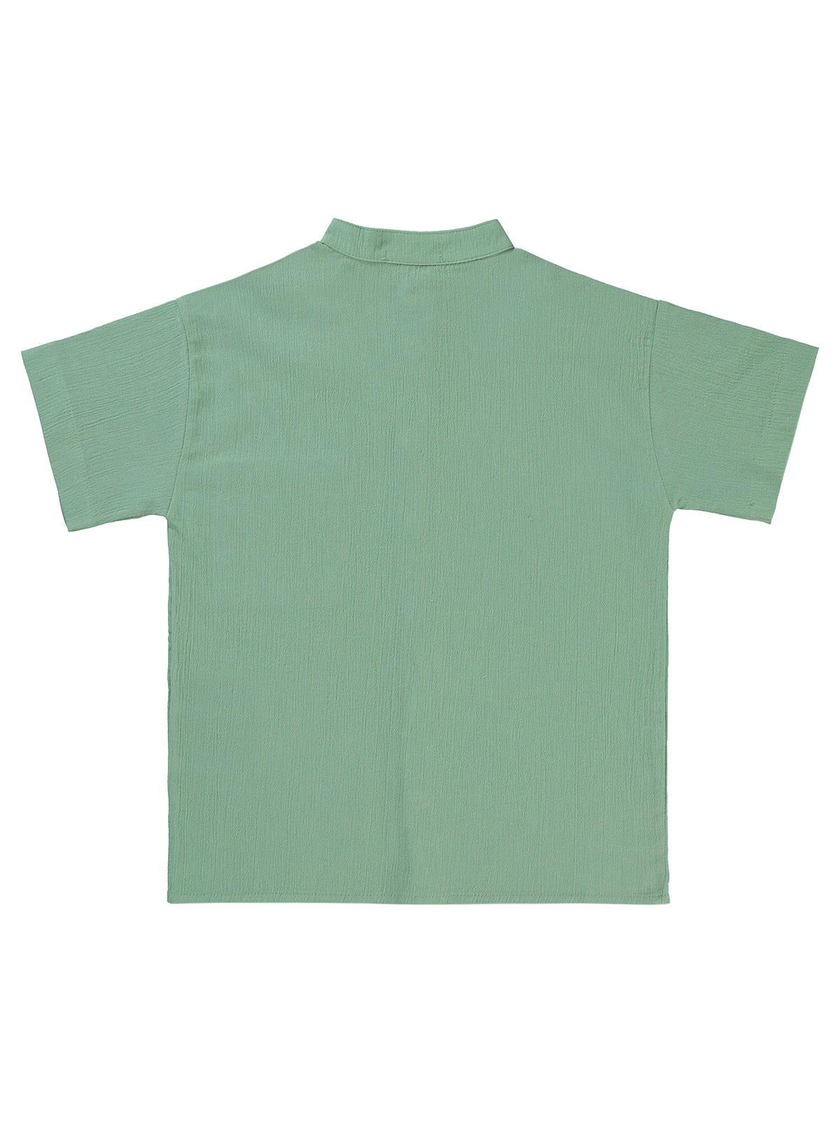Civil Boys Desenli Cepli 6-9 Yaş Gömlek - Yeşil