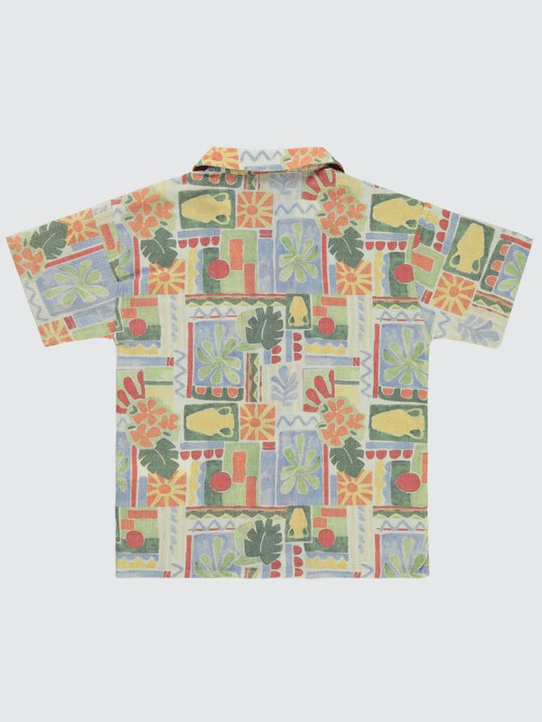 Civil Boys Kendinden Desenli Düz Cepli 6-9 Yaş Gömlek - Ekru