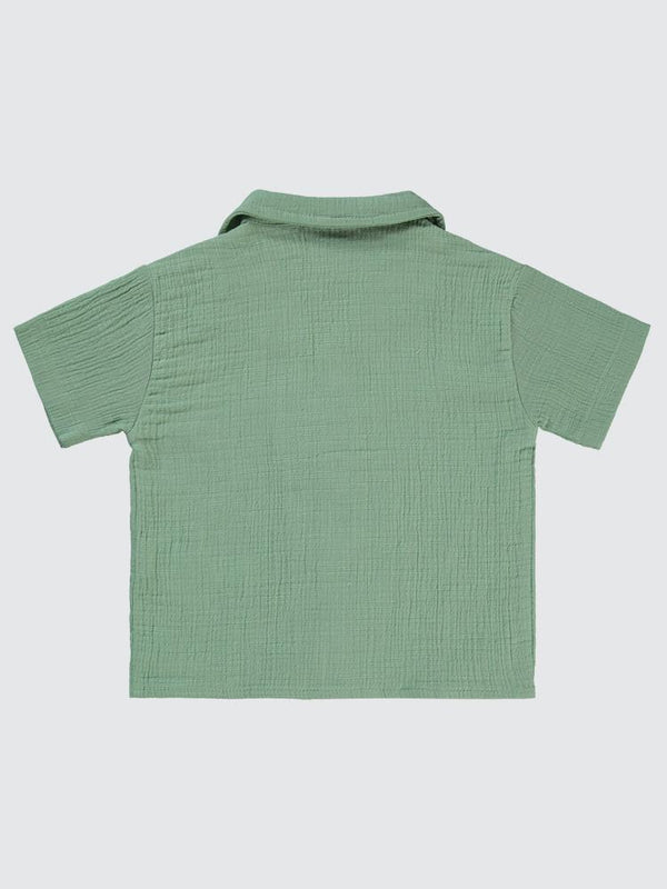 Civil Boys Yaprak Nakışlı 2-5 Yaş Gömlek - Haki