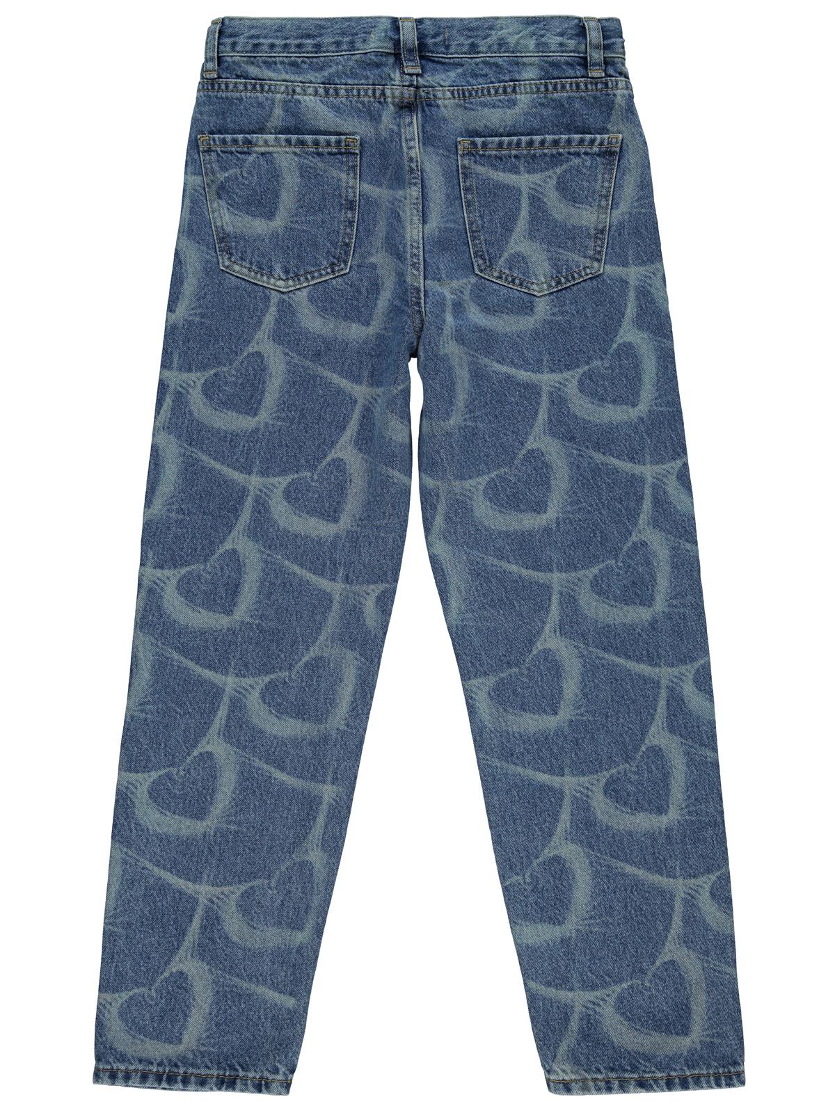 Civil Girls Kalp Baskılı 10-13 Yaş Pantolon - Mavi