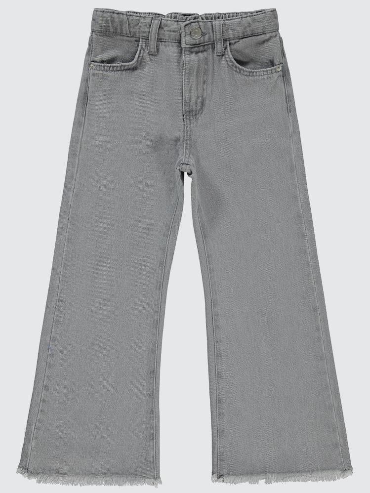 Civil Girls Paçası Püsküllü 6-9 Yaş Pantolon - Gri