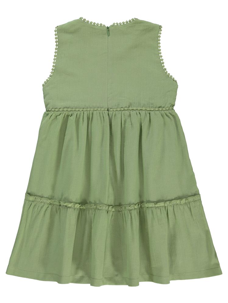 Civil Girls Natural 6-9 Yaş Elbise - Yeşil