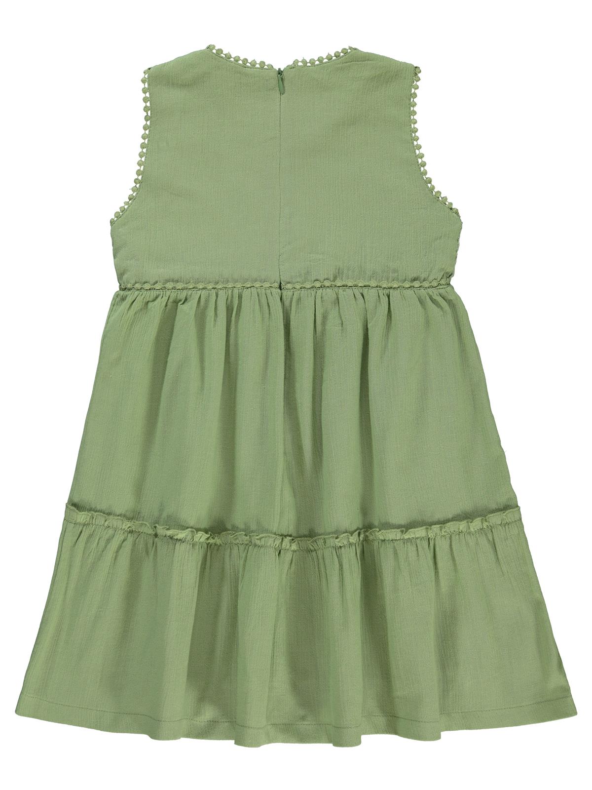 Civil Girls Natural 6-9 Yaş Elbise - Yeşil