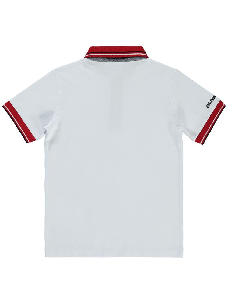 Civil Boys Polo Edition Nakışlı 10-13 Yaş Tişört - Beyaz