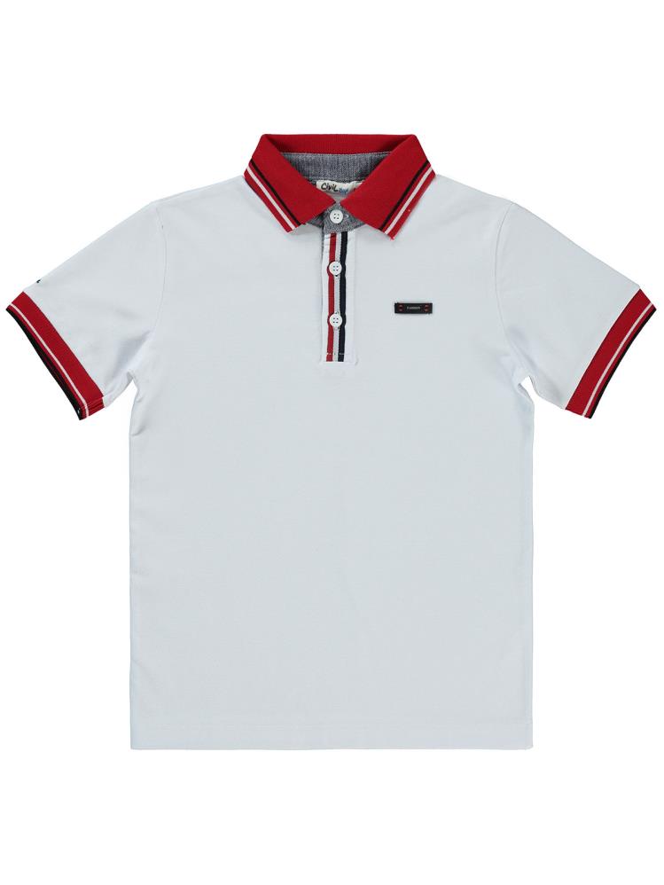 Civil Boys Polo Edition Nakışlı 10-13 Yaş Tişört - Beyaz