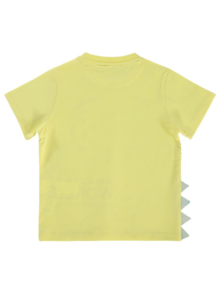 Civil Boys Dinozor World Baskılı 2-5 Yaş Tişört - Sarı