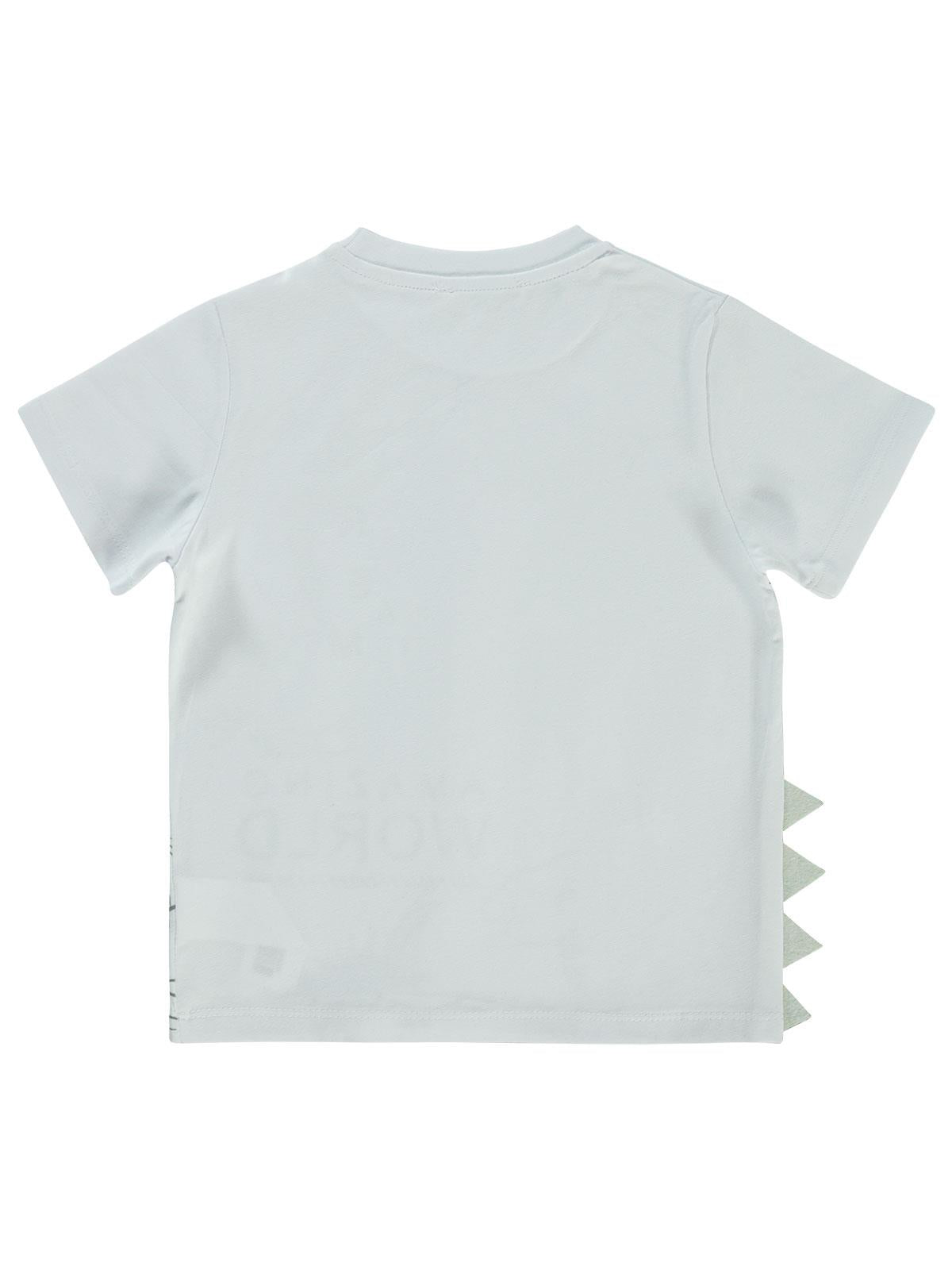 Civil Boys Dinozor World Baskılı 2-5 Yaş Tişört - Beyaz