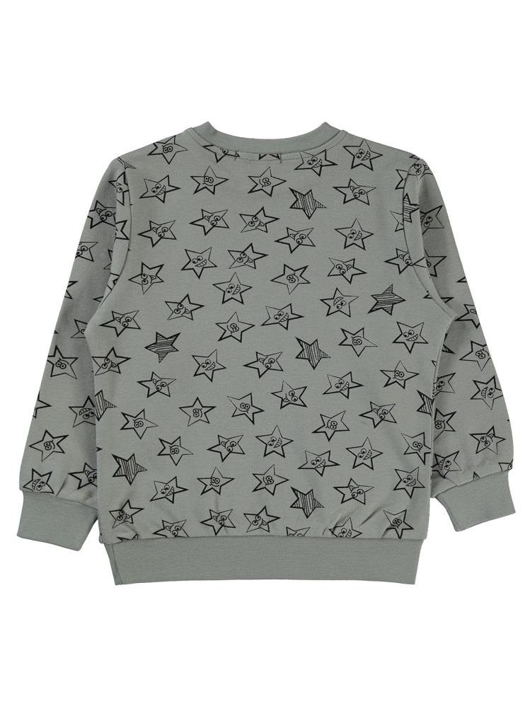 Civil Boys Empirme Yıldız Baskılı 2-5 Yaş Sweatshirt - Gri
