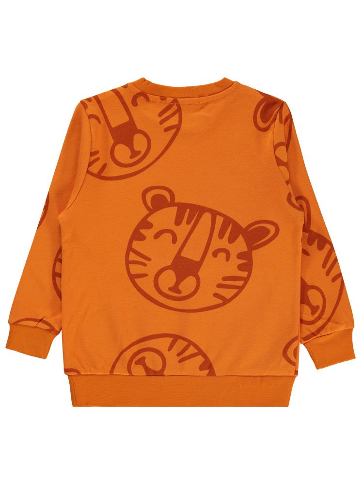 Civil Boys Empirme Aslan Baskılı 2-5 Yaş Sweatshirt - Turuncu