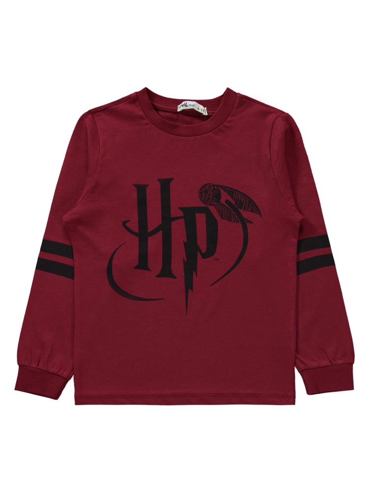Harry Potter HP Baskılı 10-13 Yaş Pijama Takımı - Bordo