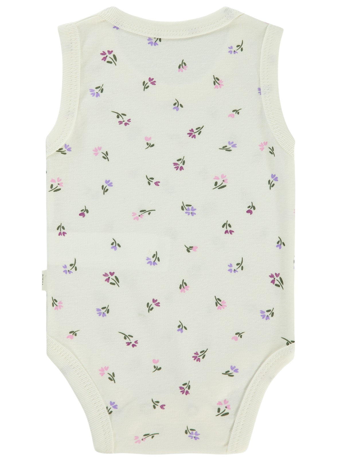 Civil Baby Çiçek Baskılı 1-36 Ay Çıtçıtlı Badi - Ekru