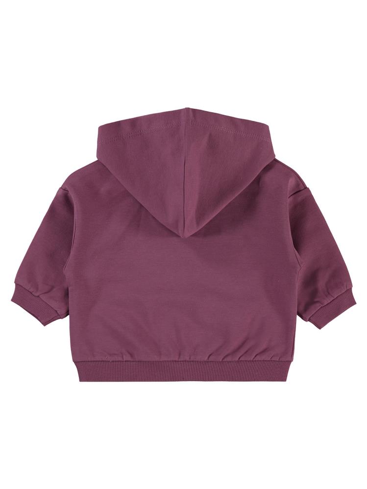Civil Baby Civil Basic Kalp Etiketli Kapüşonlu 6-18 Ay Sweatshirt - Lila