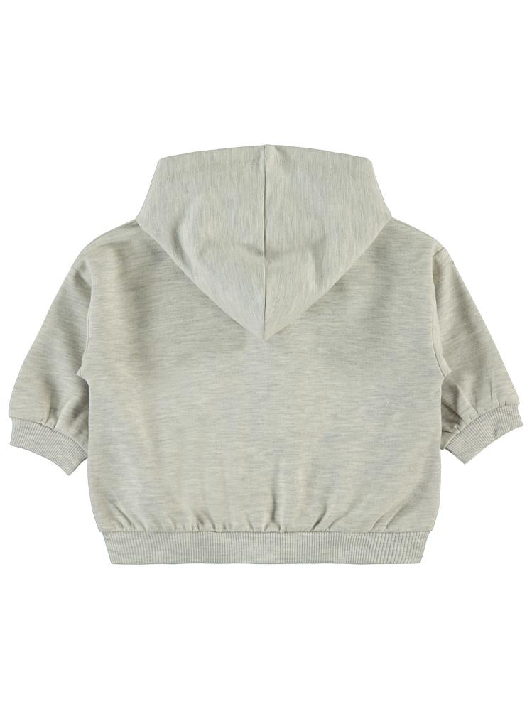 Civil Baby Civil Basic Kalp Etiketli Kapüşonlu 6-18 Ay Hırka - Gri