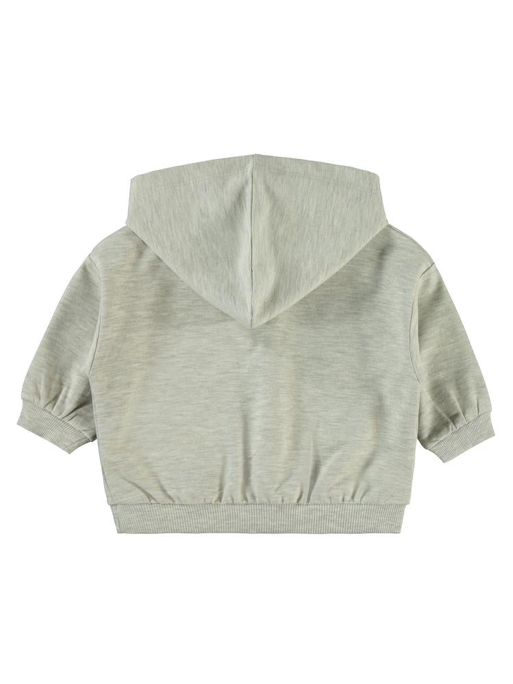 Civil Baby Civil Basic Kalp Etiketli Kapüşonlu 6-18 Ay Sweatshirt - Gri