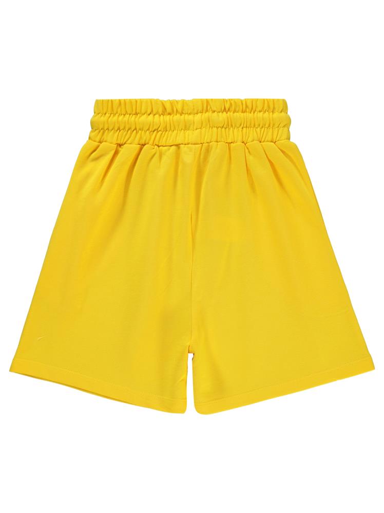 Süperman Baskılı 10-13 Yaş Şort - Sarı