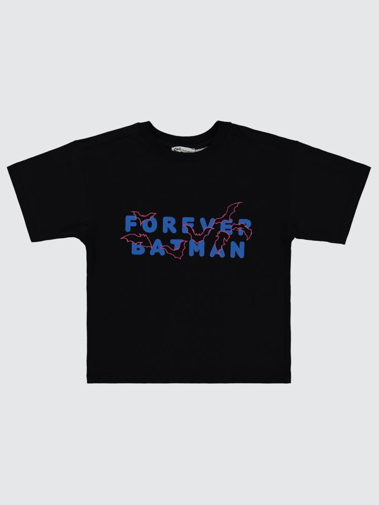 Batman Forever Baskılı 6-9 Yaş Tişört - Siyah