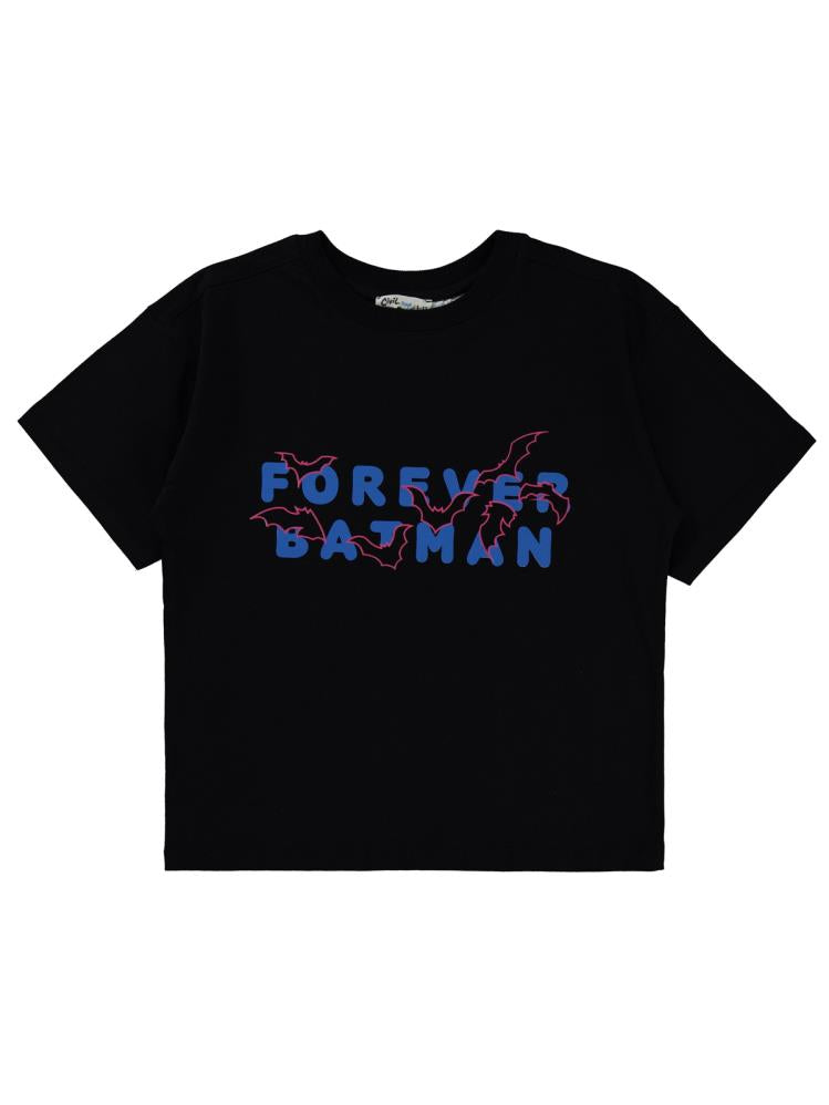 Batman Forever Baskılı 6-9 Yaş Tişört - Siyah