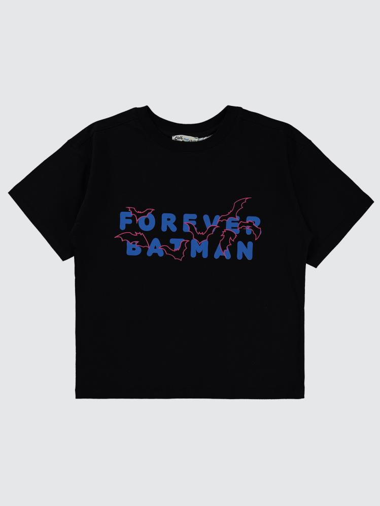 Batman Forever Baskılı 6-9 Yaş Tişört - Siyah