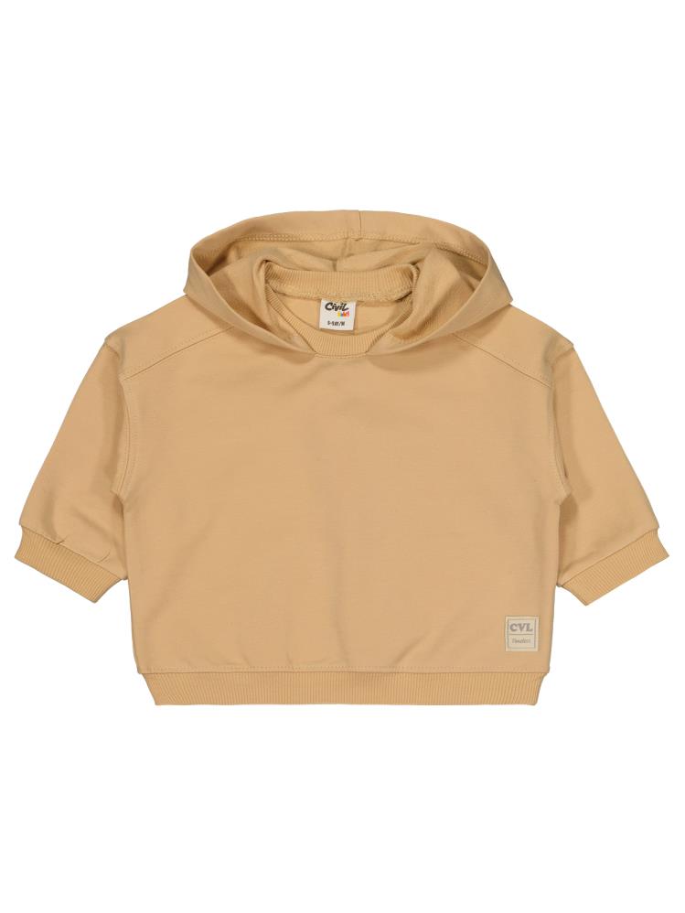 Civil Baby Civil Basic Timeless Kapüşonlu 6-18 Ay Sweatshirt - Kahverengi